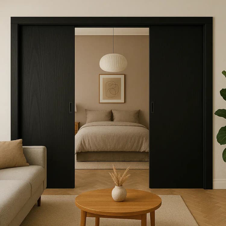 Mountain | D6 Black veneer door