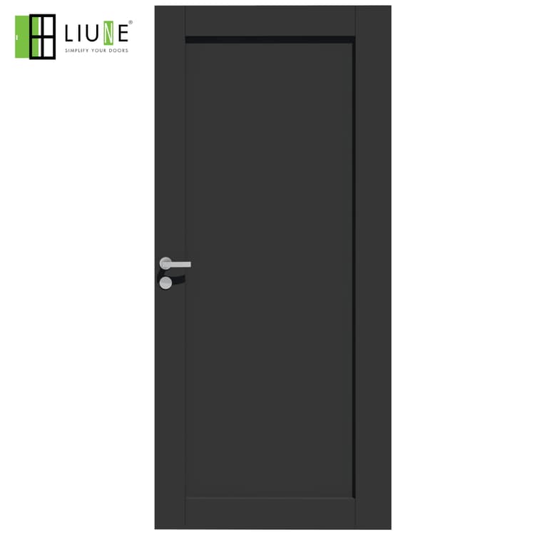 JOY | BLACK DOOR WITH WOODEN RECESS