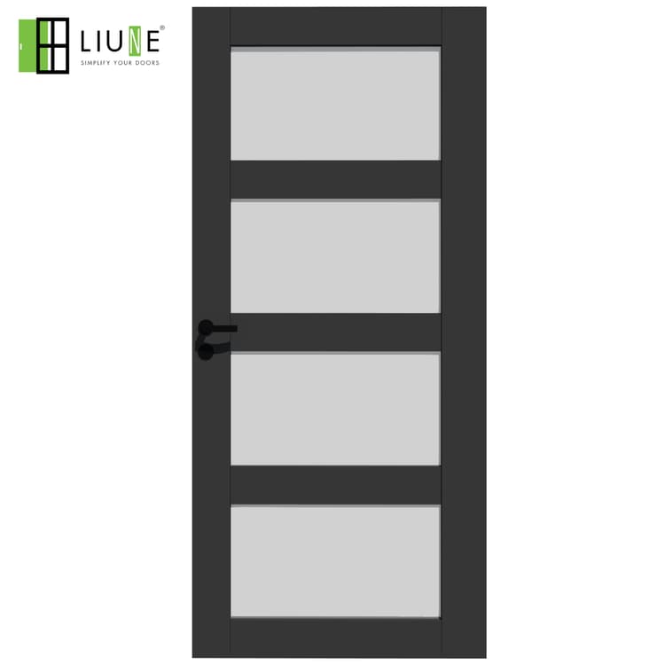 STAR | BLACK DOOR WITH GLASS PANELS
